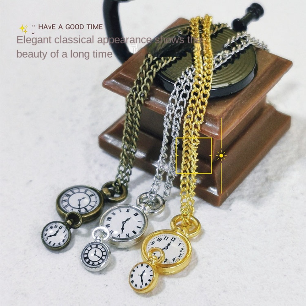 Vintage Fashion Toys - Vintage Necklace Watch Dollhouse Simulation Pocket
