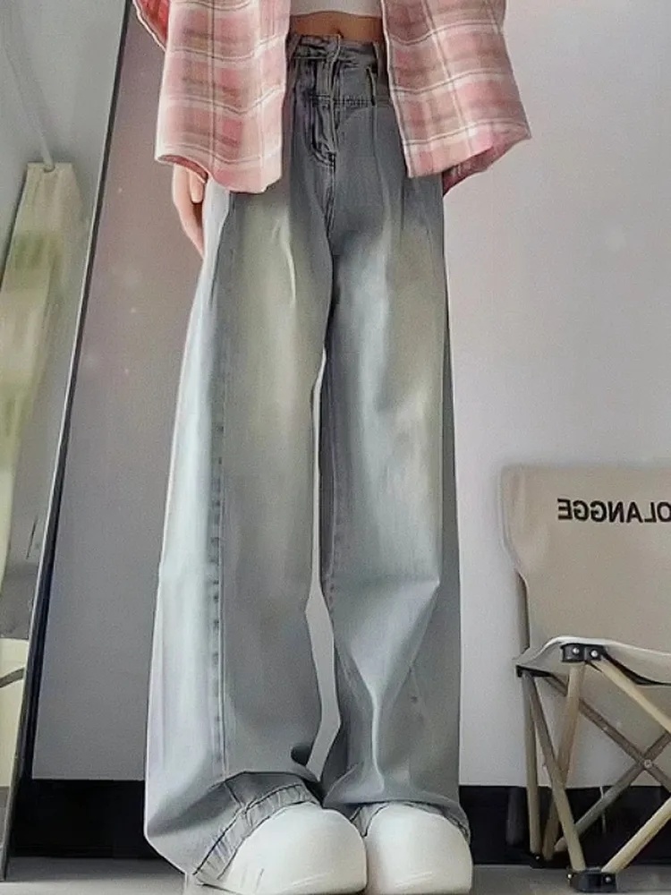Vintage Fashion Drawings - Cargo Jeans For Woman Denim Clothes