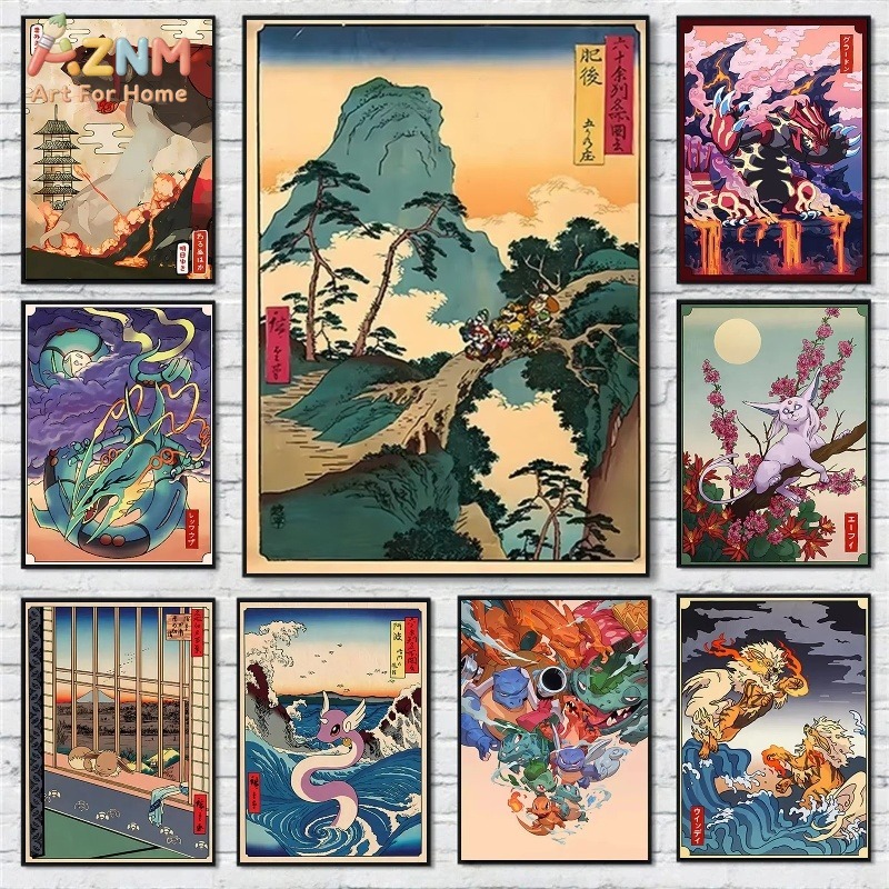 AZNM Ukiyo-e Style Pokemon Gro - огляд і ціна Vintage Fashion Japan