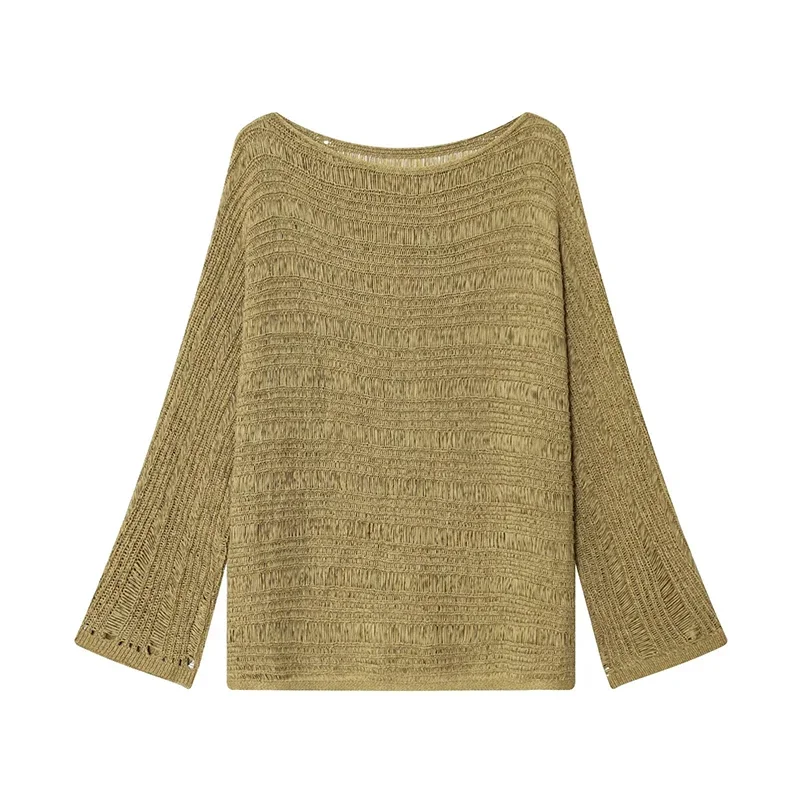 Vintage Boat Neck Knit Sweater - огляд і ціна Vintage Women Fashion