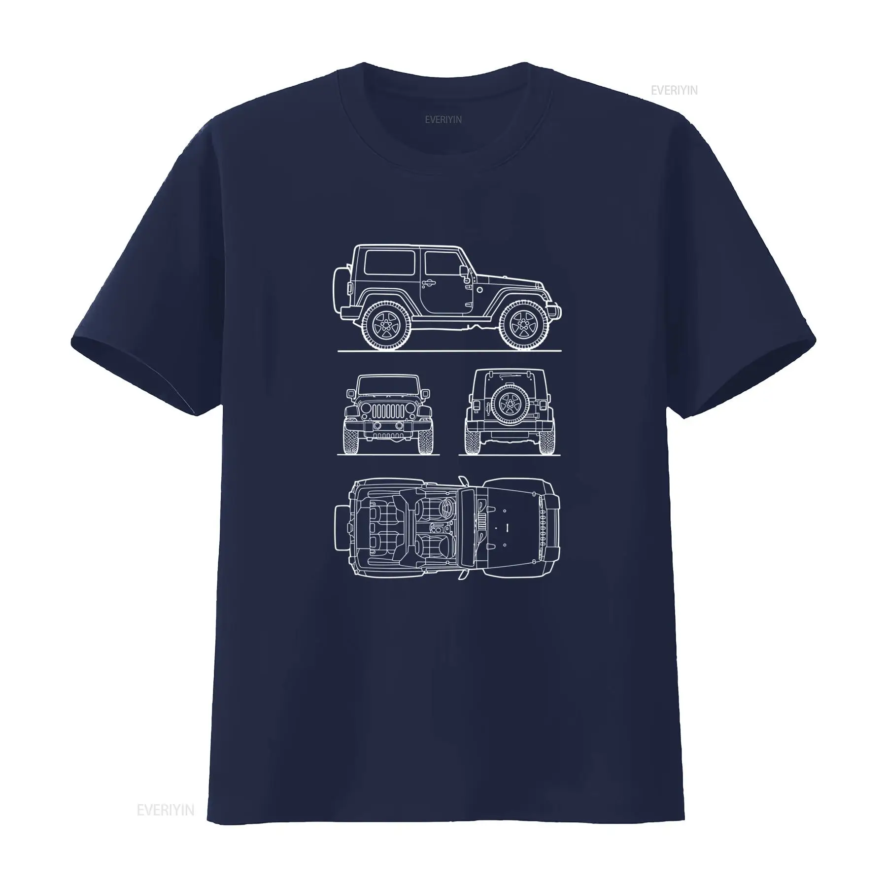 Off Road SUV Rubicon Men's T S - огляд і ціна Vintage Fashion Drawings