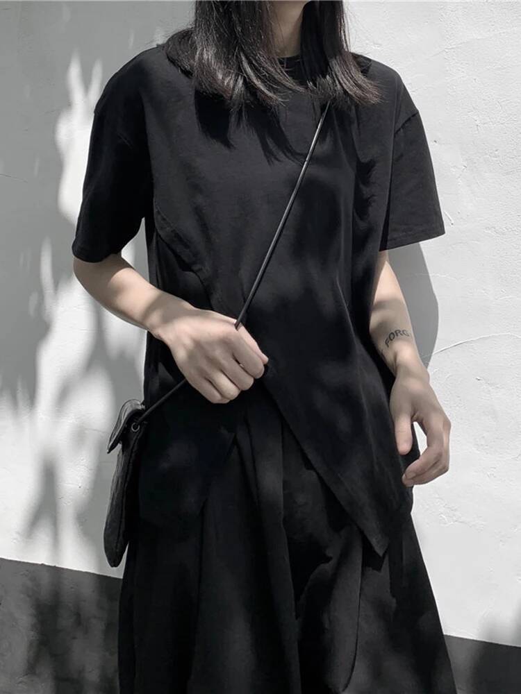Irregular Women White Slit Hem - огляд і ціна Vintage Fashion Build