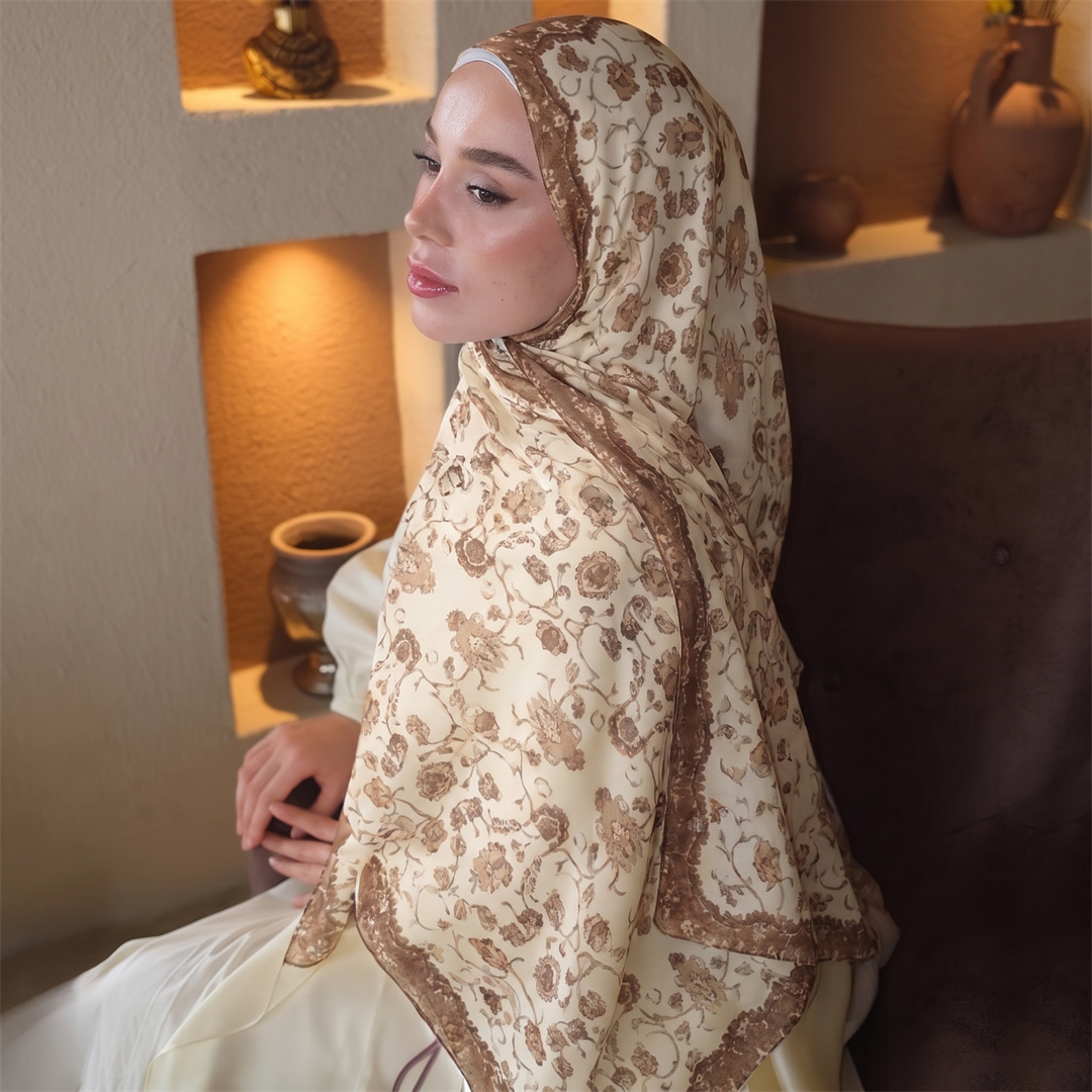 Vintage Floral Print Hijab Sof - огляд і ціна Vintage Women Fashion